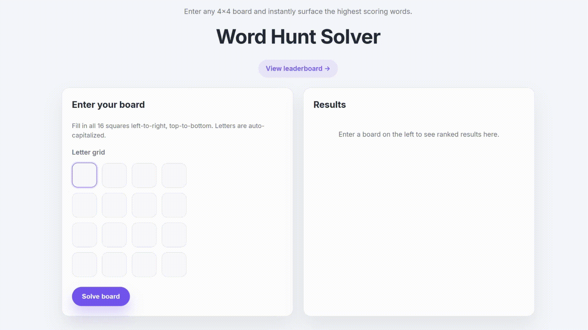 Word Hunt Solver